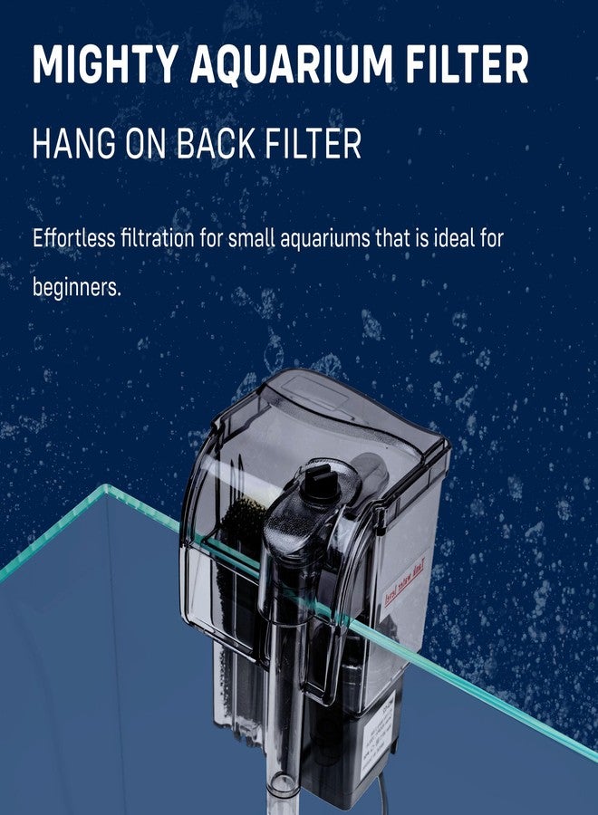 SubstrateSource Mighty Aquarium Hang On Back Filter - Aquarium HOB Filter - Adjustable Fish Tank Filter - Aquarium Filters - Nano Aquarium Filter - Fish Aquarium Filter - Hang On Back Aquarium Filter (1-3 Gallons) - Image 2